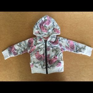 Paper Wings Bird Print Hoodie